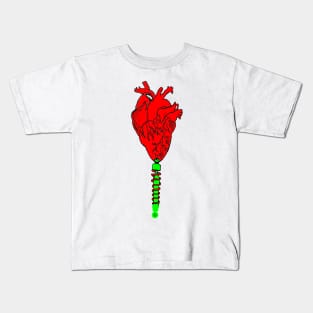 heart on shock absorber Kids T-Shirt